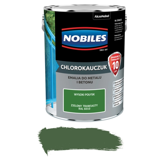 Nobiles chlorokauczuk Zielony trawiasty 0.9L