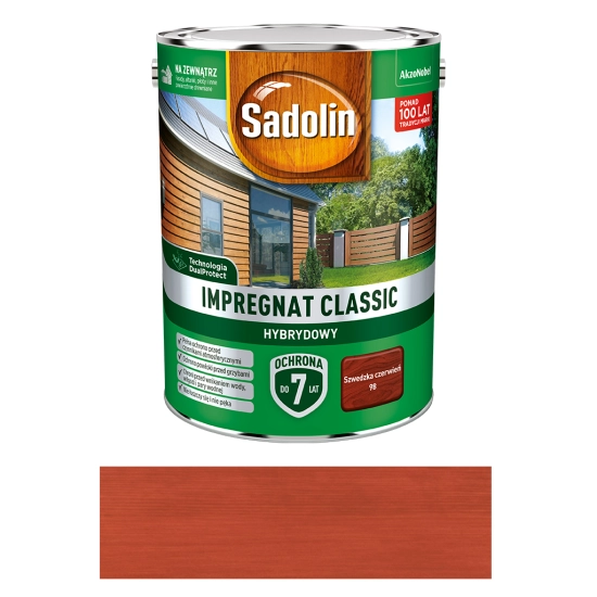 Sadolin classic Impregnat szwedzka czerwień 2,5L