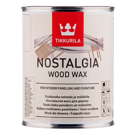 TIKKURILA NOSTALGIA Wood Wax - Wosk do drewn RAISIN 1L