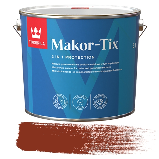 MAKOR-TIX Czerwony tlenkowy 3L