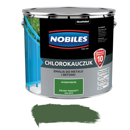 Nobiles chlorokauczuk Zielony trawiasty 10L