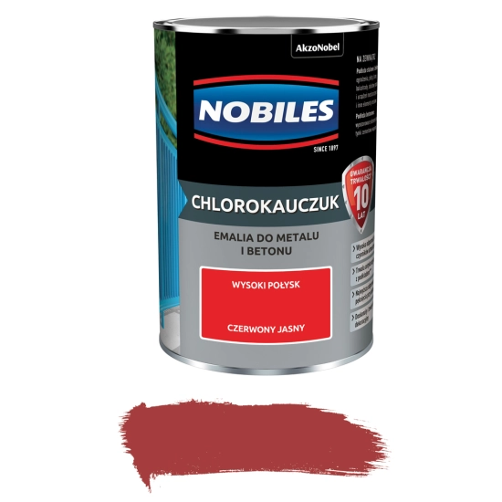 Nobiles chlorokauczuk Czerwony jasny 0,9L